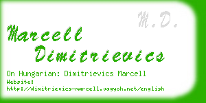 marcell dimitrievics business card